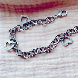 Sterling silver charm bracelet (t & co)